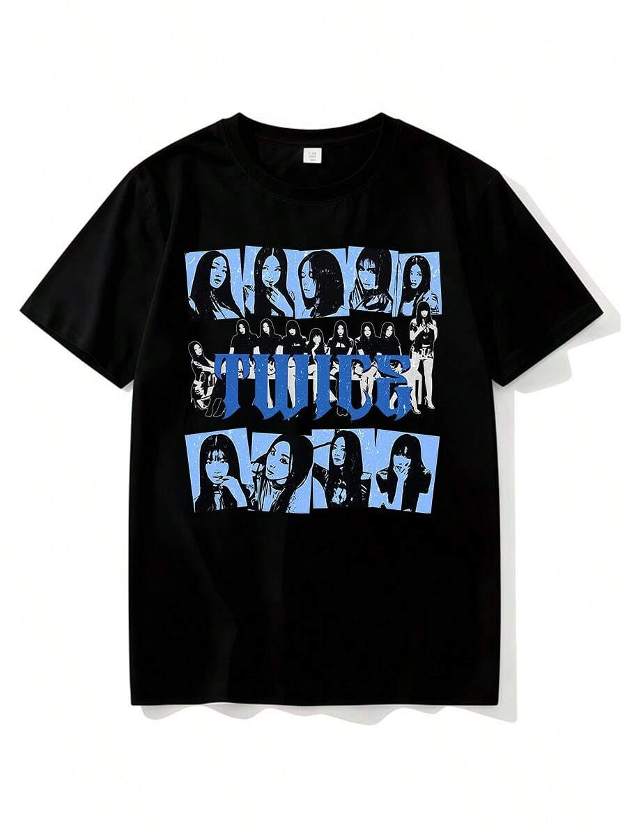 Graphic Two Shirts, Twice This Is For World Tour Shirt, Twice Concert Shirt - Black - View 1