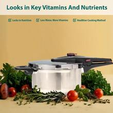 Stainless Steel Pressure Cooker – Large Induction Hob Compatible Cooker With Dual Handles For Fast Cooking At Home Or In Catering Kitchens - View 11