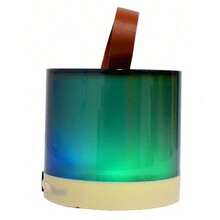 Mini Bluetooth Karaoke Speaker With 1 Wireless Microphone - Beige - View 3