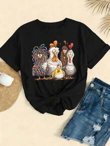 Women T-Shirts - Black - View 2