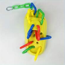 1 pieza Juguete colorido de loro, diseño de zapatilla - Juguete colgante interesante adecuado para aves medianas a grandes (como cacatúas y loros grises africanos) - Ver 7