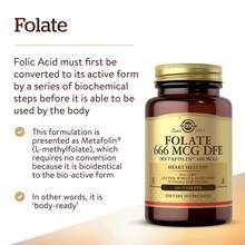 Garden of Life Solgar Folate 666 MCG DFE (Metafolin® 400 MCG), 100 Vegan Tablets - 100 Count - View 3