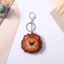 1 buah Gantungan Kunci Hewan Plush Lucu Y2K, Liontin Panda/Shiba Inu/Singa dari Kulit PU, Cocok untuk Ransel dan Kunci, Hadiah Lucu - MultiWarna - View 12
