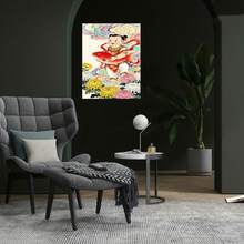 1 pieza, Pintura de Diamantes con Patrón Auspicioso Tradicional Chino 2D, Pintura Decorativa Festiva de Carpa Roja y Flores Coloridas, Decoración de Pared para Sala de Estar, Dormitorio, Entrada, Arte de Diamantes Hecho a Mano, Significa Riqueza y Buena Suerte, Decoración Moderna y Fácil para el Hogar - Enmarcado - Ver 2