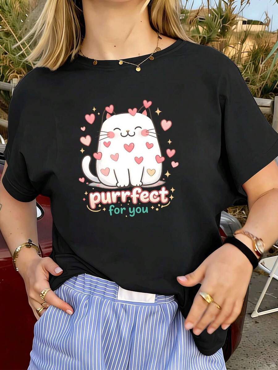 Women T-Shirts - Black - View 1