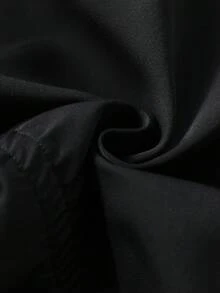 春秋新款翻領背心優雅馬甲，極簡風真實口袋收腰時尚背心外套黑色 - 黑色 - 查看 6