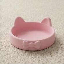 Süße Katzen-Ohr Schmuckschale mit Schleife, kleine Schmuckorganizer-Schale für Ringe, Ohrringe, Schlüssel und Münzen, runde Schminktisch-Aufbewahrungsschale, 10 x 10 x 4 cm - Verschiedenfarbig - Übersicht 7