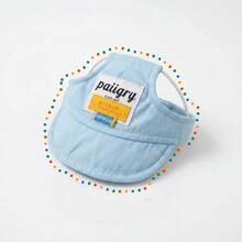 Visera de sol para mascotas estilo INS, adecuada para perros y gatos pequeños, protección UV, anti-caída de pelo, lavable, accesorio de moda para exteriores - Azul - Ver 2
