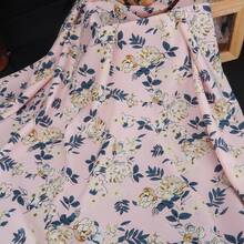 1 pieza, Tela de poliéster y spandex con estampado floral de rosas vintage, elástica en 4 direcciones, suave y transpirable, para confección de ropa, faldas y costura DIY hecha a mano. - Multicolor - Ver 23