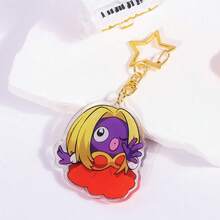 pokemon 紫色可爱怪兽卡通动漫亚克力钥匙扣包包挂件卡哇伊星星戒指可爱动物造型收藏礼品创意配饰 - 彩色 - 查看 19