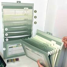1个悬挂式文件夹，1个A4悬挂式背包，1个可折叠文件袋，1个可扩展渐变文件袋，专为独立使用而设计，适用于学校和办公环境。加厚侧挂式背包，大容量，可用于存放简历和文件。 - A4 - 查看 13