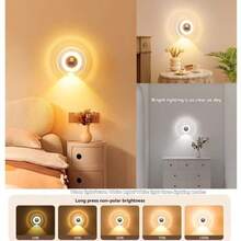1pc LED Clock Night Light, Eye-Caring Wall Lamp/Spotlight With Built-In Rechargeable Battery, Long Battery Life, Modern Minimalist Nordic Design, Smart Motion Sensor Light, Multiple Lighting Modes - Night Light - View 11