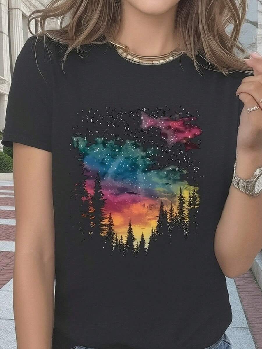 Women T-Shirts - Black - View 1