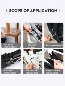 1 Set L-Shaped Wrench, Multi-Color Metric & Imperial L-Shaped Wrench Set, Hex Wrench Tool Kit, Portable - Multiple Styles - View 8