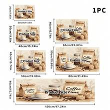 1pc Dish Drying Mat, Coffee Machine Pad, Polyester Absorbent Mat With Coffee Beans & Cup Pattern, Multipurpose Draining Mat, Home Gift, Tabletop Decor - XYLSD-226 - View 13