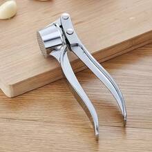 1pc Stainless Steel Garlic/Ginger Press, Manual Garlic Crusher, Kitchen Tool, Anti-Rust Garlic Mincer, Easy To Press And Clean, Fruit & Vegetable Tool, Kitchen Supplies, Household Essential, Creative Restaurant Kitchen Tool, Kitchen Gadget, Seasoning & Spice Tool, Kitchen Accessory - Multicolor - View 4