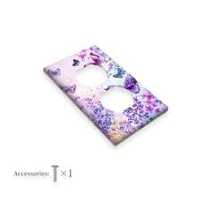 1 buc/1 set/2 seturi Decor frumos cu panou de întrerupător cu fluture violet, potrivit pentru dormitor, baie și bucătărie - Panou electric - Multicolor - Vizualizare 7