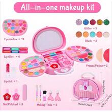 1pc Children's Makeup Set Gift Box, Suitable For Girls, Comes With Fashion Bag Makeup Set - Christmas, Princess Makeup Set Birthday Gift, Children's Toy Role Playing Set - M-635 - 查看 2