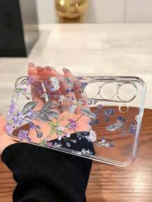 1 Piece Soft Phone Case With Artistic Floral Pattern, Compatible With Huawei Honor, Compatible With Redmi, Compatible With Galaxy A04e/12/A13/A14/A34/A50/A52/A53/A54/S21/S22/S23/S24/S25/S25Ultra/S25FE/S26/S26 PLUS/S26 ULTRA/S26 EDGE, 6A/7A/8A, 12T/13T/15T/15T Pro, International Version, Not The Domestic Version - 透明 4 - 查看 7