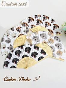 Quạt cưới in ảnh và tên theo yêu cầu, quạt tự làm cổ điển, chất lượng trang trí cao cấp, tùy chỉnh, cá nhân hóa, thời trang và tinh tế, món quà lý tưởng độc đáo phù hợp cho người yêu, bạn trai, bạn gái, bố, gia đình, mẹ, bạn bè, thú cưng. - Nhiều màu - Xem 2