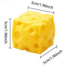 可爱逼真的奶酪造型慢回弹挤压减压球，柔软硅胶材质，可缓解焦虑，适合作为生日、复活节、万圣节、圣诞节派对礼物 - 多色 - 查看 11