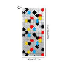 1/4pcs Mondrian Style Privacy Static Cling Window Film, Geometric Abstract Art Colorful Mosaic Frosted Sticker, Removable Waterproof, Suitable For Living Room Bathroom Kitchen Decorative Colored Glass Window Tint - Multicolor - View 14