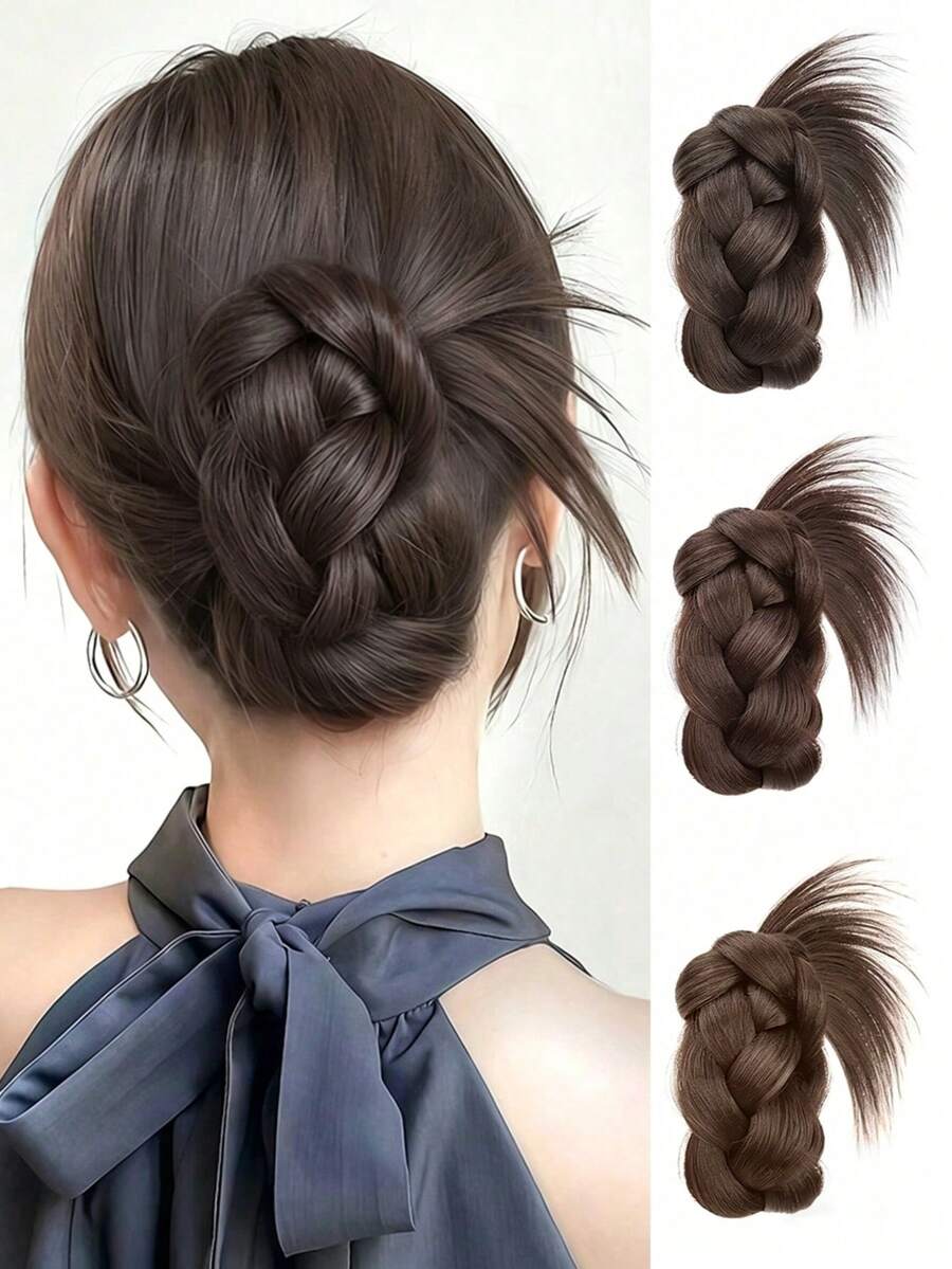 1 kẹp tóc búi tổng hợp, chịu nhiệt, kiểu tóc búi, phù hợp cho nữ giới sử dụng hàng ngày và trong các dịp đặc biệt, phụ kiện đội đầu, phụ kiện tóc cho nữ, tóc nối, tóc giả, kẹp tóc, mùa hè, kỳ nghỉ, du lịch, lễ hội, tiệc tùng. - Nhiều màu - Xem 1