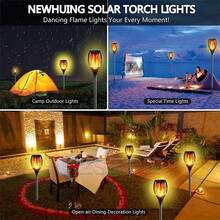 10 PCS - Solar Flame Lamps - Floor-Standing Lamps - Lawn Lamps - Outdoor Villa And Courtyard Lamps - Waterproof Square Garden Lamps - LED Landscape Lamps - 10PCS - 查看 10