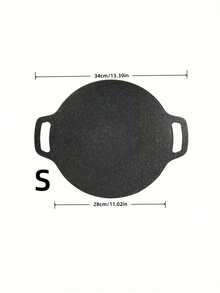 Korean-Style Marble Non-Stick Frying Pan, Large Round Flat Top Griddle, Dual Handle Design, Even Heat Distribution, Suitable For Camping, BBQ, Teppanyaki And Home Kitchen Use, Compatible With Gas Stoves And Portable Stoves, Easy To Clean - Korean-style Baking Pan - View 3