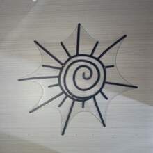 1pc Large Boho Style Acrylic Sun Wall Art - Horizontal, Beach Decor - Multicolor - View 6