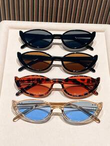 4pcs Fashionable Cat Eye Glasses Sets For Women, Cute Y2K Style, Suitable For Beach, Summer Vacation, Outdoor Travel - Nhiều màu - Xem 8