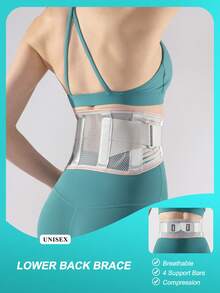 VBOSI 1 Piece Breathable Waist Support Belt With 4 Metal Braces - Bandage Compression For Workout, Office & Daily Wear, For Men & Women - Multicolor - View 1