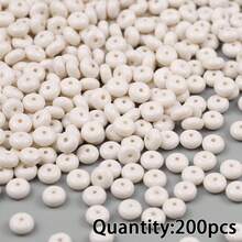 200顆多色天然陶瓷算盤珠玻璃珠 DIY 手作珠飾配件材料，適用於製作手鍊、項鍊 - diy玻璃串珠 - 查看 13