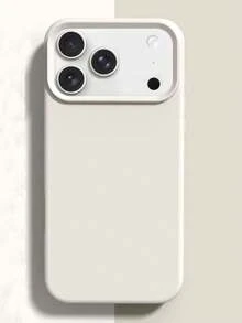 1. Ốp lưng bảo vệ sạc không dây từ tính bằng silicon lỏng tối giản, tương thích với iPhone 17 Air, 16, 14, 13, 12, 15 Pro Max Plus, có lớp bảo vệ camera bằng da lộn. - Trắng cổ - Xem 2
