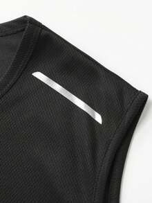 4pcs Men's Quick Dry Vest, Multi-Color Fitness Tops, Outdoor Sports Reflective Strips Night Running Safety Design - Multicolor - View 8