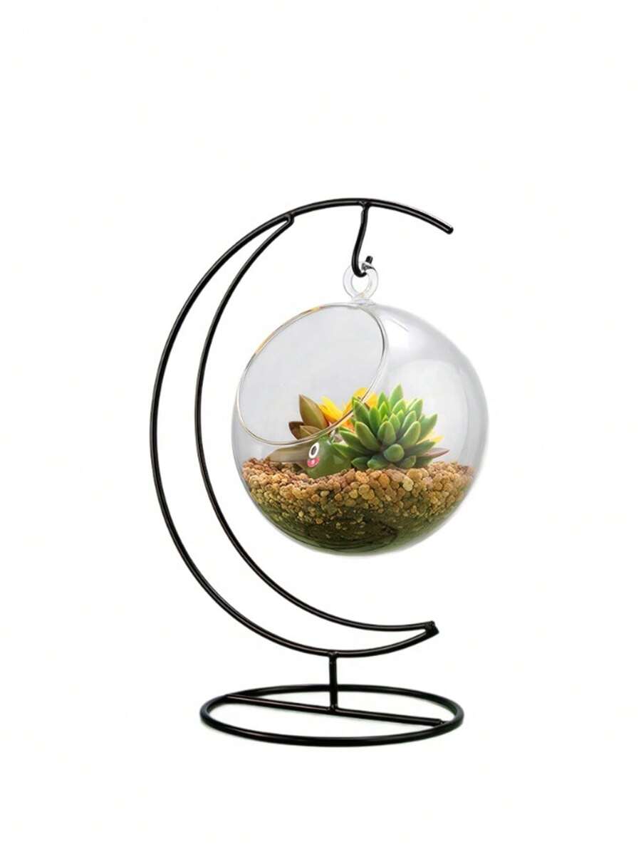 Moon-Shaped Iron Display Rack Set, Luxury Exquisite Craftsmanship, Suitable For Hanging Glass Balls, Candle Holders And Flower Pots, Ideal For Home Desktop Decoration - Multiple Styles - View 1