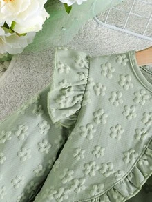 Bộ 2 món gồm áo khoác cardigan và váy lưới thắt nơ kiểu dáng thanh lịch, ngọt ngào dành cho bé gái. - Màu xanh Bạc hà - Xem 4