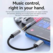 VegGieg Type-C/USB 转 3.5mm 耳机适配器，HiFi 无损音频解码线，兼容安卓、苹果手机、圆孔耳机，防缠绕编织转换线，带线控 - 查看 11