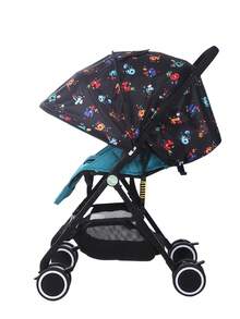 1pc High Landscape Baby Stroller Canopy, Foldable Full Coverage Sunshade, Universal Stroller Sun Protection Shield Against UV Rays - Multicolor - View 15