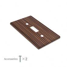 1pc Wood Grain Printed Decorative Electrical Outlet Cover Plate, 1-Gang/2-Gang, Suitable For Farmhouse, Countryside, Bedroom Decor - C - View 10
