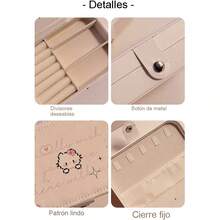 Hộp đựng trang sức cao cấp, tinh tế, dung tích lớn, dễ mang theo của SANRIO, dùng để đựng bông tai, dây chuyền, nhẫn, mẫu mới năm 2026, hộp trang sức dễ thương dành cho phụ nữ. - Nhiều màu - Xem 6