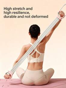Adjustable Yoga Resistance Band, Home Fitness Equipment For Women, Shoulder Back Stretching Tool - Multicolor - View 5
