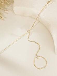 一套优雅闪亮立方氧化锆多层叠戴戒指和手链套装，适合女性日常佩戴、夜店派对、聚会等场合。 - 簡約鋯石連指手鍊 - 查看 4