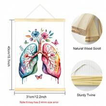 1/6pcs Set Framed/Unframed Medical Human Organ Anatomy Canvas Poster Floral Heart Lung Brain Biology Wall Art Print Minimalist Physical Therapist Decor Painting For Clinic,Hospital Decoration,Gift For Student Doctor - A - View 18
