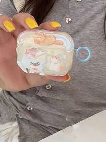 Pet Cat Protective Case Suitable Compatible With Apple Wireless Earphone Case, Scratch-Resistant And Anti-Drop - Clear - View 8