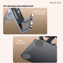 All-Metal Foldable Phone & Tablet Stand - Dark Grey - View 2