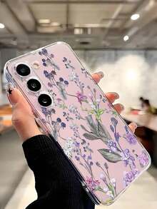 1 Piece Soft Phone Case With Artistic Floral Pattern, Compatible With Huawei Honor, Compatible With Redmi, Compatible With Galaxy A04e/12/A13/A14/A34/A50/A52/A53/A54/S21/S22/S23/S24/S25/S25Ultra/S25FE/S26/S26 PLUS/S26 ULTRA/S26 EDGE, 6A/7A/8A, 12T/13T/15T/15T Pro, International Version, Not The Domestic Version - 透明 4 - 查看 3