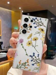 1 Piece Soft Phone Case With Artistic Floral Pattern, Compatible With Huawei Honor, Compatible With Redmi, Compatible With Galaxy A04e/12/A13/A14/A34/A50/A52/A53/A54/S21/S22/S23/S24/S25/S25Ultra/S25FE/S26/S26 PLUS/S26 ULTRA/S26 EDGE, 6A/7A/8A, 12T/13T/15T/15T Pro, International Version, Not The Domestic Version - 透明 12 - 查看 3