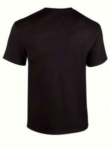 Men's  Tail Fox T-Shirt Graphic Design T-Shirt - Black - View 2