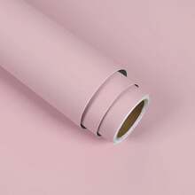 1 Roll Pink Waterproof And Oil-Proof Removable Wallpaper, Suitable For Bedroom, Nursery, Decorative Contact Paper, Applicable To Cabinet, Drawer, Shelf, Vinyl Peel And Stick Solid Color Wallpaper - Pink - View 14